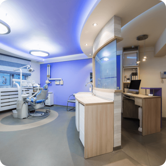 Modern looking dental office